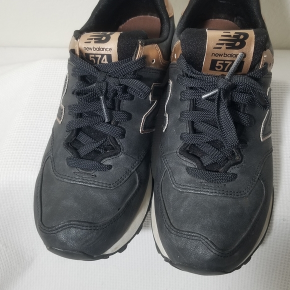 New Balance Women's Black and Bronze Sneakers - Picture 7 of 9